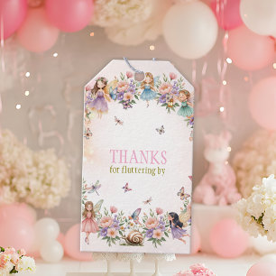 Etiqueta Para Presente jardim de fadas caprichoso para 1º aniversário