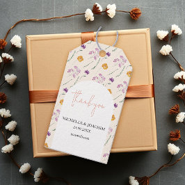 Etiqueta Para Presente Jardim de Fadas Pastel Boho Floral Aquarela