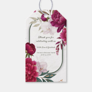 Etiqueta Para Presente Jardim de Flores em Flor Glamouroso Casamento