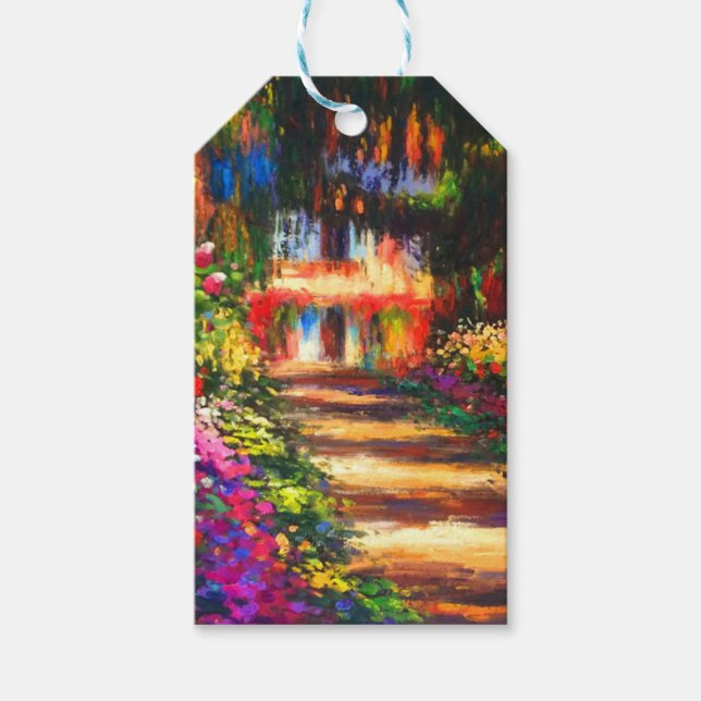 Etiqueta Para Presente Jardim Monet em Giverny (Frente)