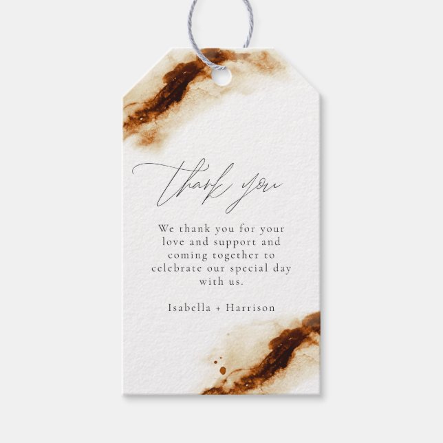 Etiqueta Para Presente JAYLA | Boho Terracotta — Favor da crosta laranja  (Frente)