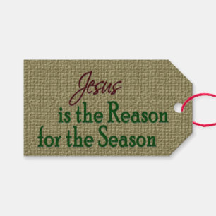 Etiqueta Para Presente Jesus é a razão para a temporada em Burlap