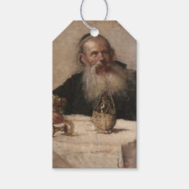 Etiqueta Para Presente Jewish Man Bebendo Wine (por Olga Boznanska)