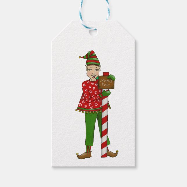 Etiqueta Para Presente Jingle Elves (Horace) (Frente)