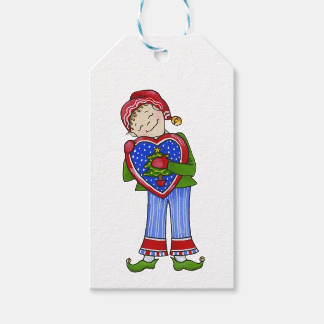 Etiqueta Para Presente Jingle Elves (LoveyDovey) (Frente)