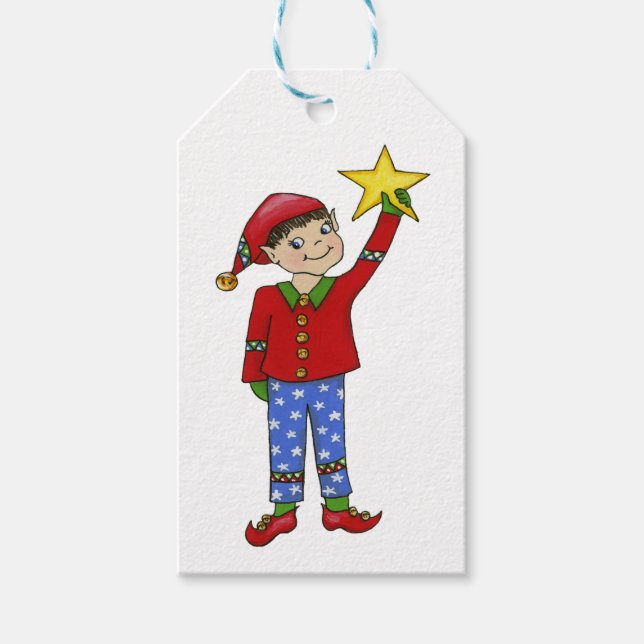 Etiqueta Para Presente Jingle Elves (McNaughty) (Frente)