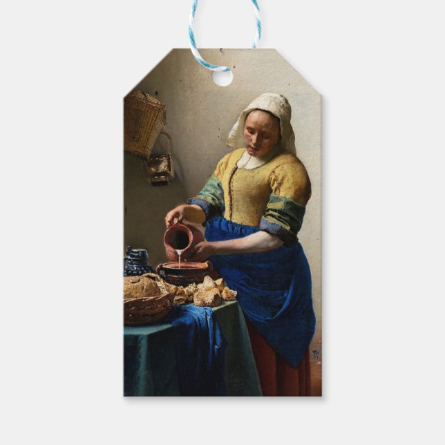 Etiqueta Para Presente Johannes Vermeer - A Milkmaid (Frente)