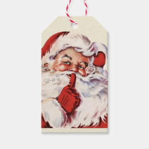 Etiqueta Para Presente Jolly Old Santo Nicholas Santa Claus Sh-h-h