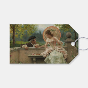 Etiqueta Para Presente Jovem Histórico Amantes no Parque