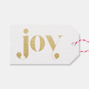 Etiqueta Para Presente Joy Faux Dourado Tipografia Glitter   Férias Festi