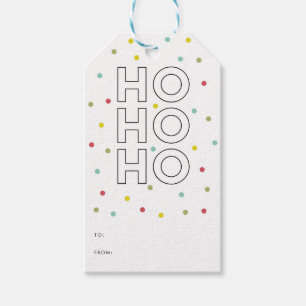 Etiqueta Para Presente Joy Modern Typografia Holidy Gift Tag