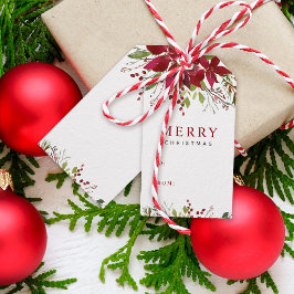 Etiqueta Para Presente Joyful Greenery Feliz Natal