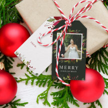 Joyful Greenery Foto Personalizada Feliz Natal