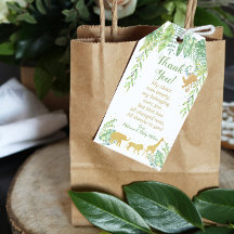 Jungle Safari Chá de fraldas Obrigado A Favorecer