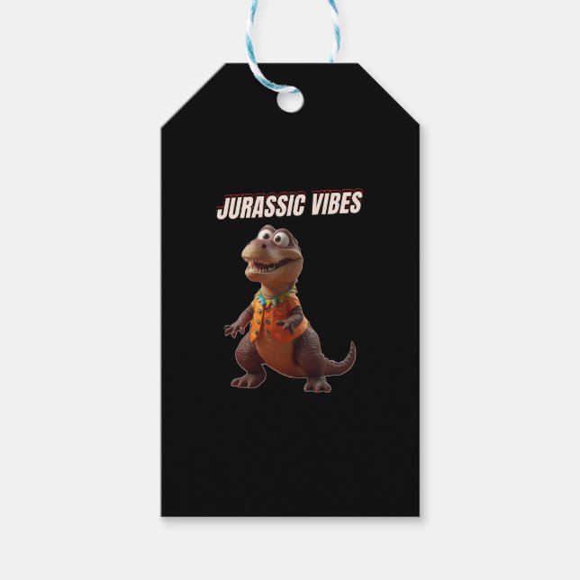 Etiqueta Para Presente Jurassic Vibes (Frente)