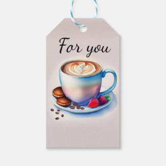 Etiqueta Para Presente Kaffeetasse Aquarellmalerei