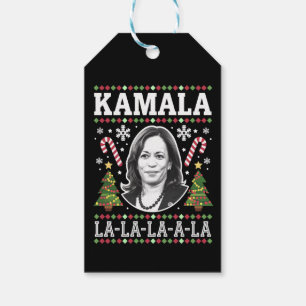 Etiqueta Para Presente Kamala Harris 2024 Natal Vírgula La Xmas