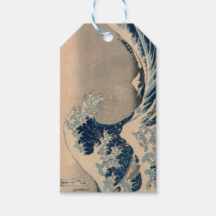 Etiqueta Para Presente Katsushika Hokusai. A onda do Excelente de Kanagaw