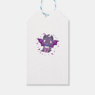 Etiqueta Para Presente Kawaii Halloween Cat Boba Cute Animes Raparigas H