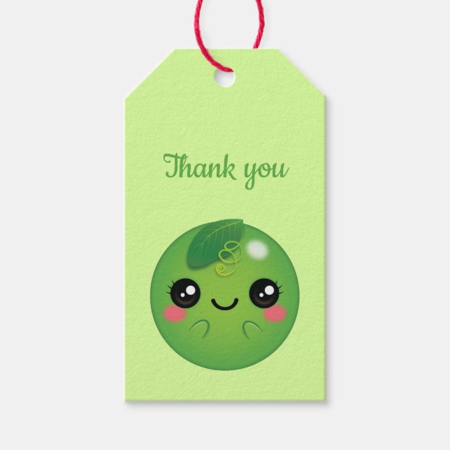 Etiqueta Para Presente Kawaii Pea (Frente)