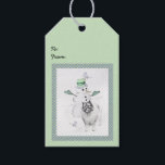 Etiqueta Para Presente Keeshond Christmas Snowman Pinting Art<br><div class="desc">Retrato original de Cachorro Snowman de Natal Keeshond. Especializamo-nos em arte original engraçada e engraçada. Comprar isto para si próprio ou como um presente excelente para os teus amigos de Keeshond. Seja criativo - clique em PERSONALIZAR para adicionar/remover/alterar texto, redimensionar a imagem, alterar as cores ou qualquer outra coisa que...</div>