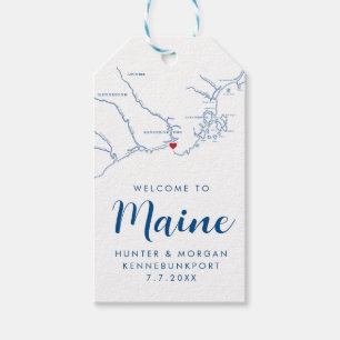 Etiqueta Para Presente Kennebunkport Maine Casamento Moderno Minimal do M