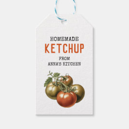 Etiqueta Para Presente Ketchup de Tomate rótulo personalizado aquarela to