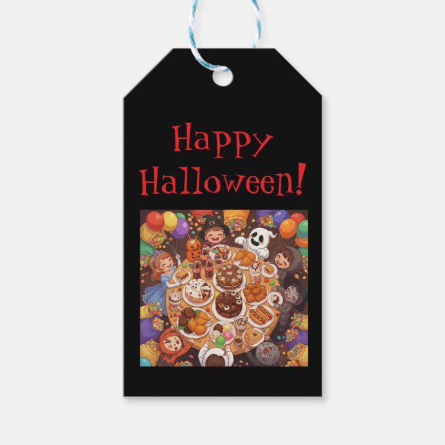 Etiqueta Para Presente Kid's Halloween Party (Frente)