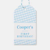 KIDS PARTY vintage gingham padrão garoto azul páli