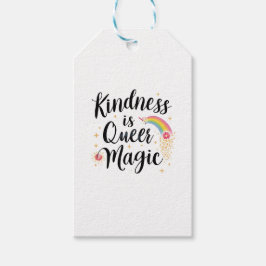 Etiqueta Para Presente Kindness Is Queer Magic Rainbow Quote Sticker