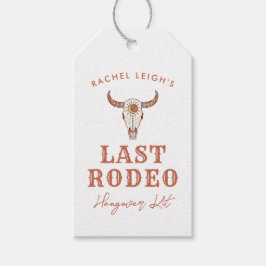 Etiqueta Para Presente Kit de Ressaca do Último Rodeio da Cowgirl do Dese
