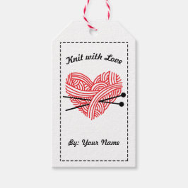Etiqueta Para Presente Knit com instruções de amor/cuidado ・ Artesanatos