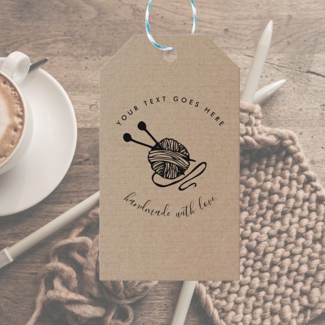 Etiqueta Para Presente Knitting de Artesanato de produto feito à mão (Handmade Product Craft Knitting Gift Tags
)