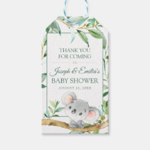 Koala Bear Gift Tags para Favores
