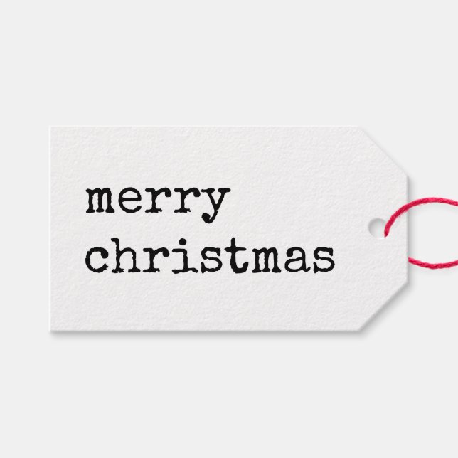 Etiqueta Para Presente Kraft Inimalist Feliz Natal (Frente (horizontal))
