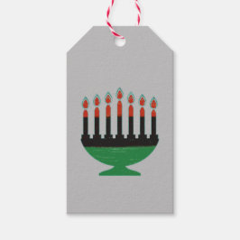 Etiqueta Para Presente Kwanzaa Colors Kinara