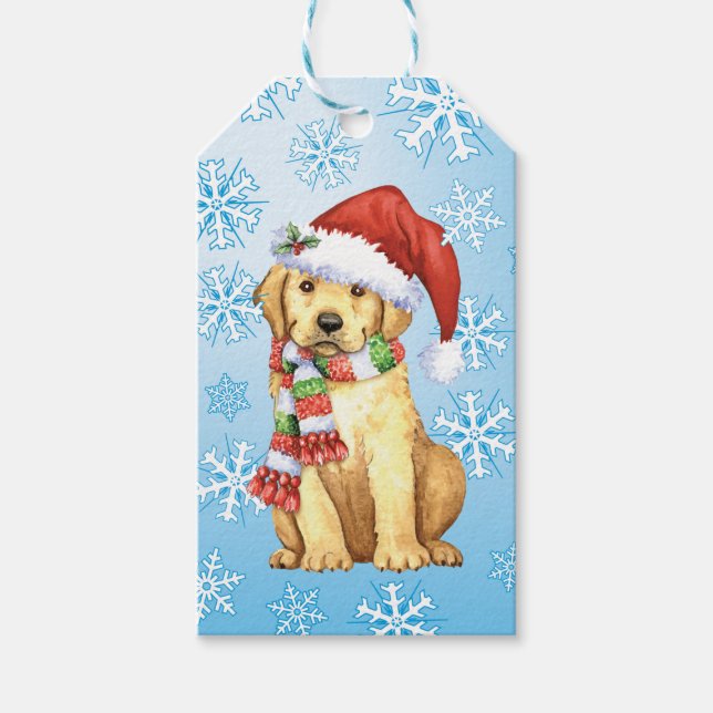 Etiqueta Para Presente Laboratório Amarelo Feliz Howlidays (Frente)
