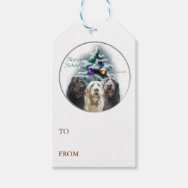 Etiqueta Para Presente Labradoodle Trio Christmas
