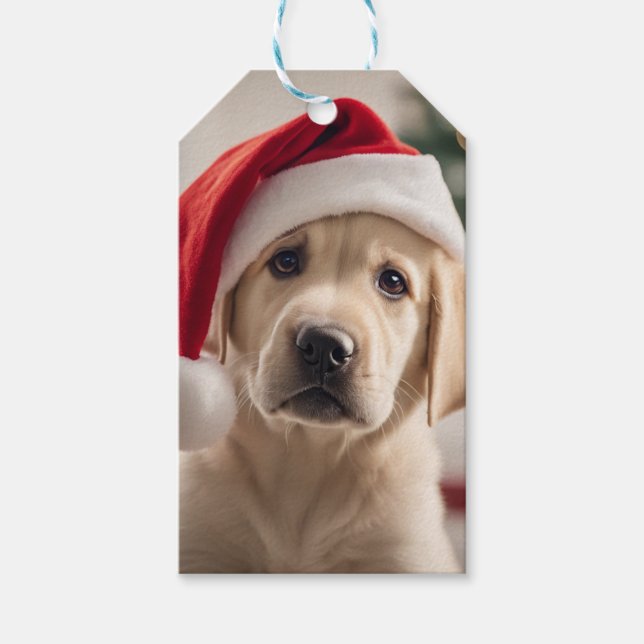 Etiqueta Para Presente Labrador Retriever Christmas (Frente)