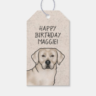 Etiqueta Para Presente Labrador Retriever Labrador Creme Cachorro Feliz A