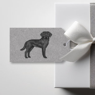 Etiqueta Para Presente Labrador Retriever Preto Desenho Animado Amante de