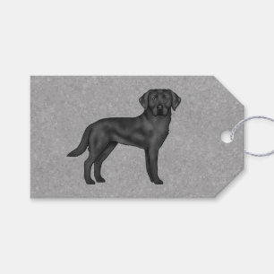 Etiqueta Para Presente Labrador Retriever Preto Desenho Animado Amante de