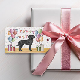 Etiqueta Para Presente Labrador Retriever Preto Lab Cachorro Aniversário 