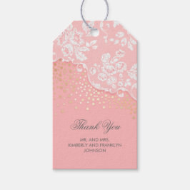 Etiqueta Para Presente Lace Dourado Confetti Glitter Casamento vintage Ro