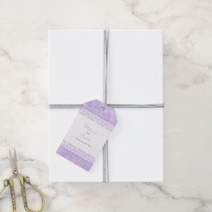 Etiqueta Para Presente Laço branco no obrigado que roxo você favor do