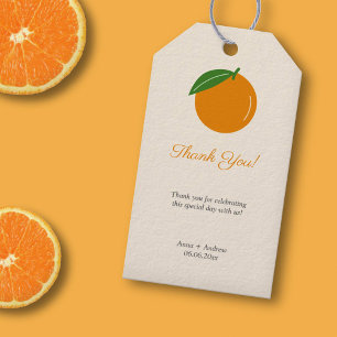 Etiqueta Para Presente Laranja Obrigado