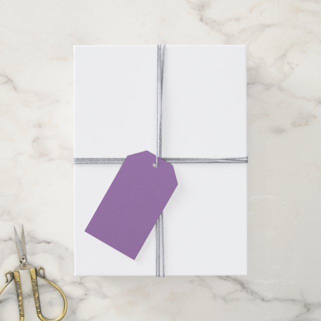 Etiqueta Para Presente Lavanda Cinza (Com cordão)