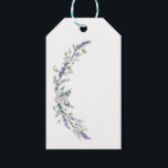 Etiqueta Para Presente Lavanda de Ivory e Eucalyptus<br><div class="desc">Um design elegante e vintage,  com rosas de marfim,  eucalipto e lavanda pintados em cor d'água romântica.</div>
