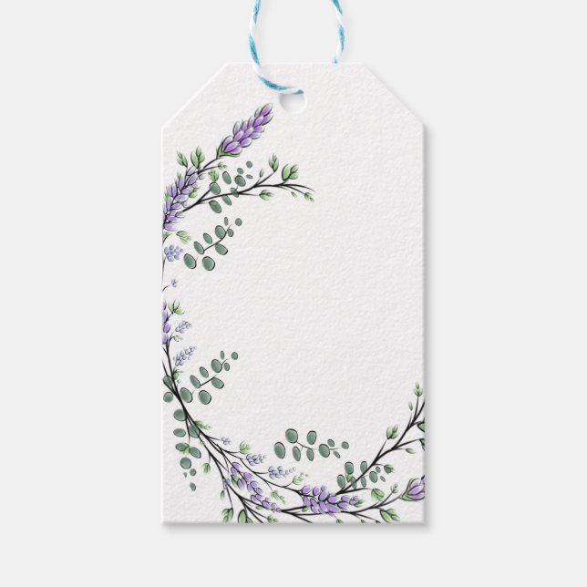 Etiqueta Para Presente Lavanda e Eucalipto (Frente)
