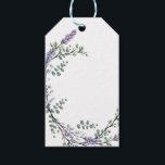 Etiqueta Para Presente Lavanda e Eucalyptus<br><div class="desc">Um design elegante e vintage com eucalipto e lavanda pintado em cor d'água romântica.</div>